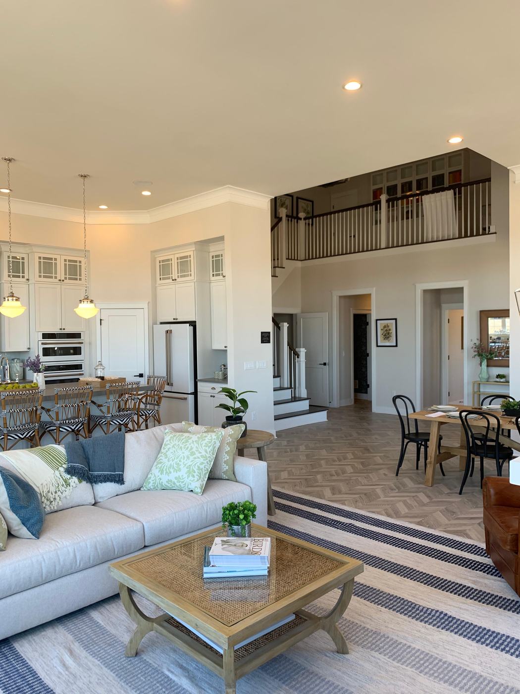 Open living room with staircase